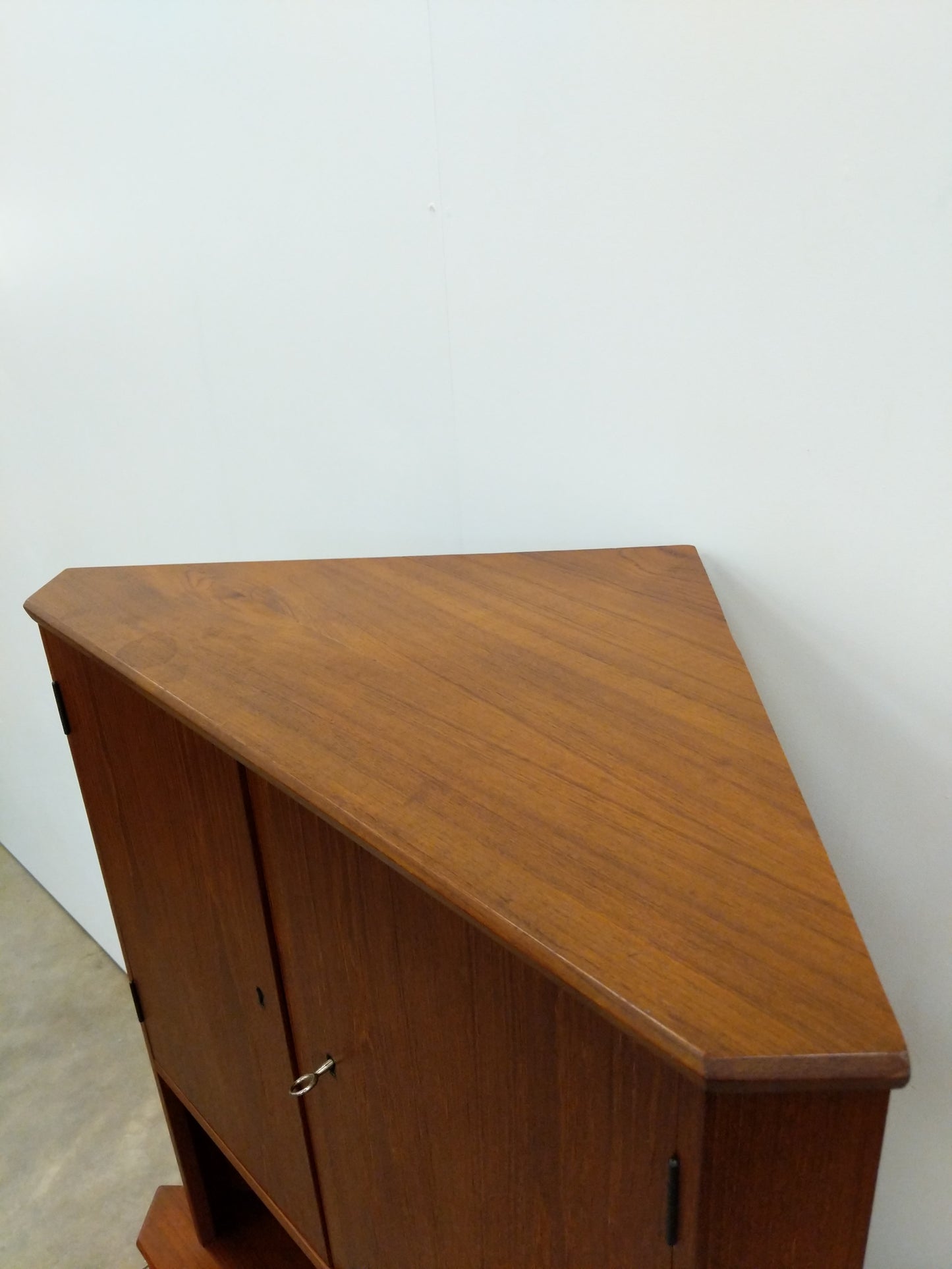 Vintage Danish Modern Teak Corner Cabinet
