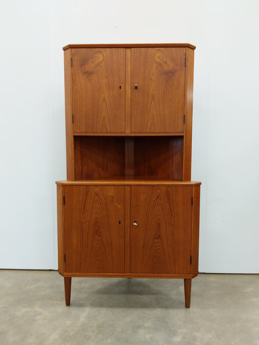 Vintage Danish Modern Teak Corner Cabinet