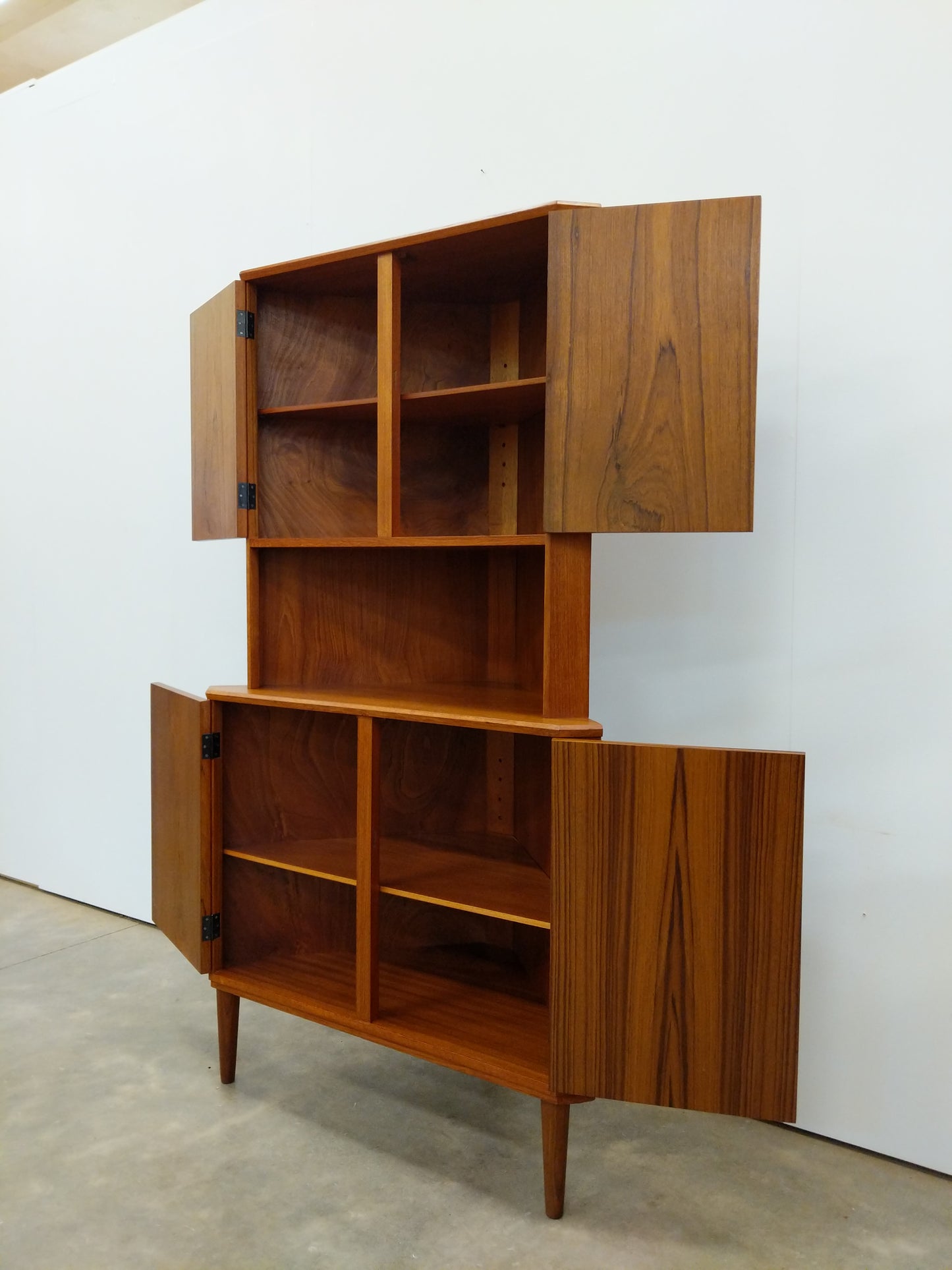 Vintage Danish Modern Teak Corner Cabinet