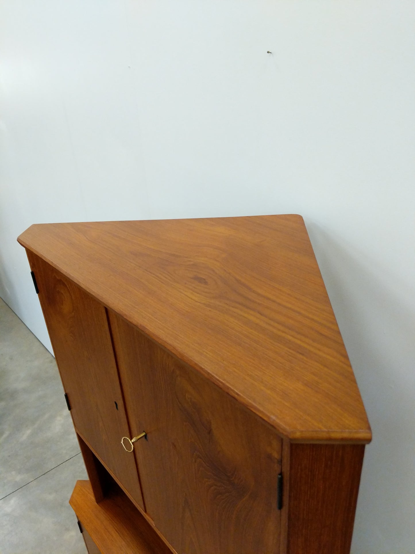 Vintage Danish Modern Teak Corner Cabinet