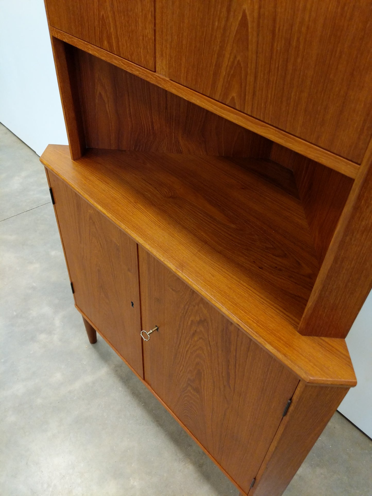 Vintage Danish Modern Teak Corner Cabinet