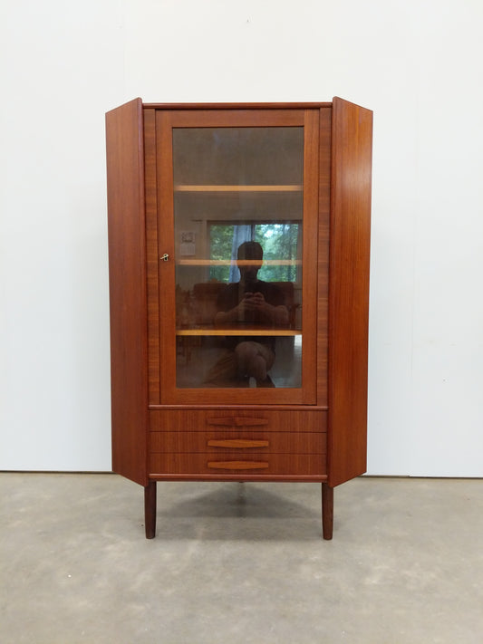 Vintage Danish Modern Teak Corner Cabinet by P. Rimme's