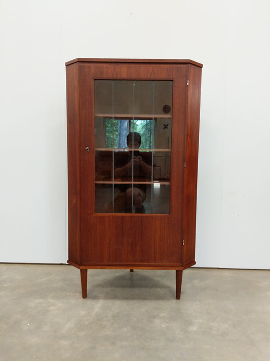 Vintage Danish Modern Teak Corner Cabinet