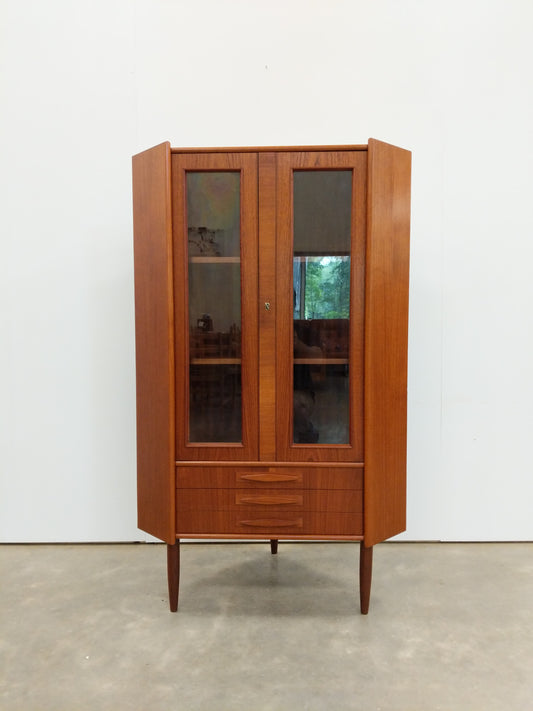 Vintage Danish Modern Teak Corner Cabinet