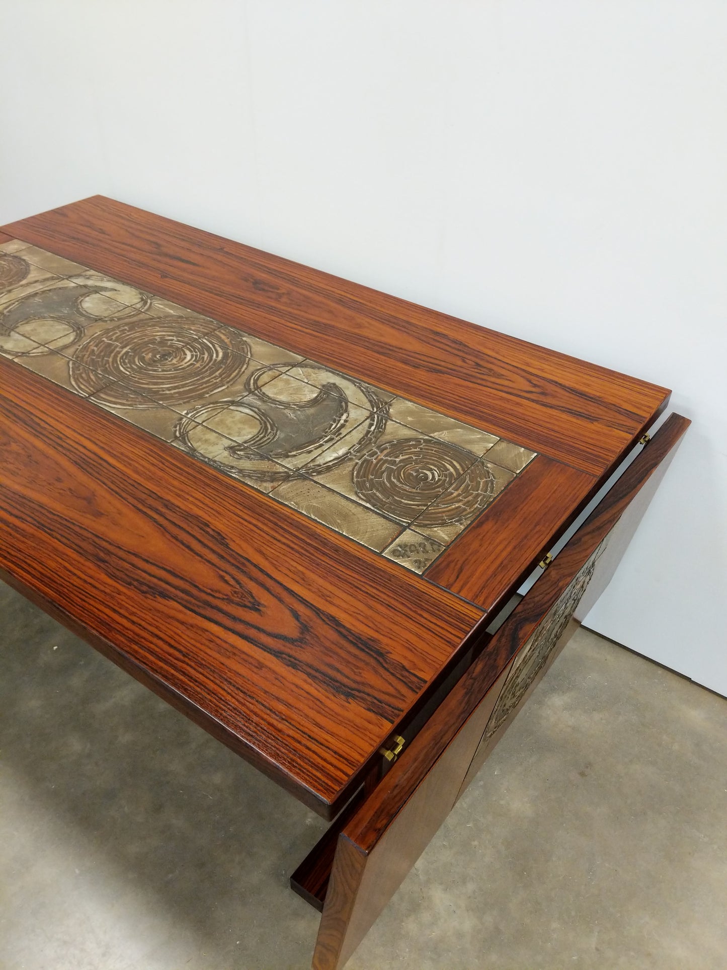 Vintage Danish Modern Rosewood Ox Art Dining Table