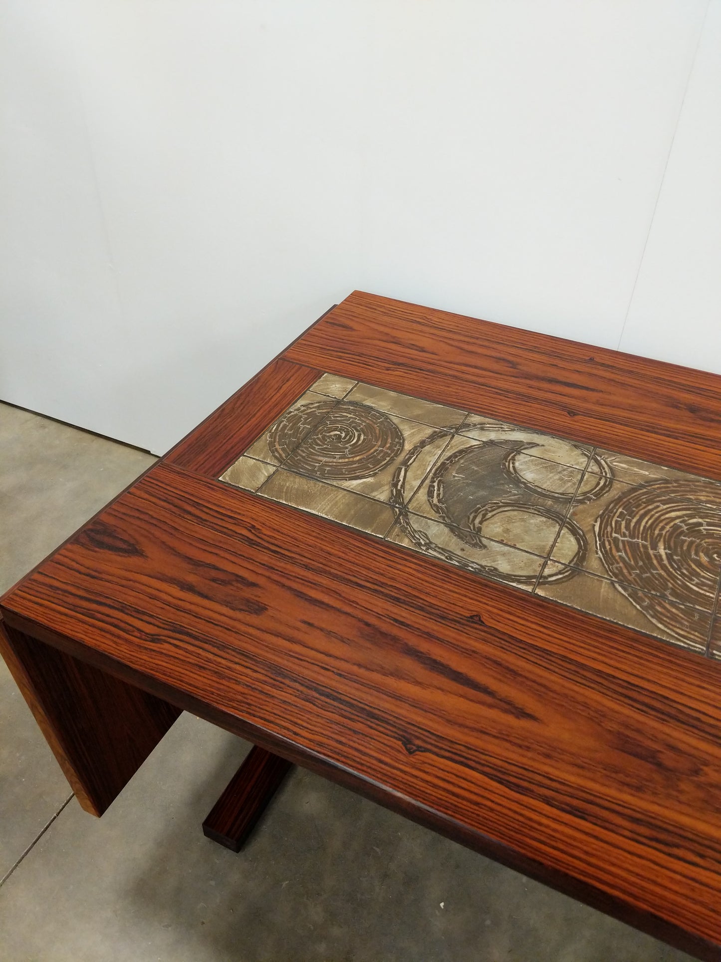 Vintage Danish Modern Rosewood Ox Art Dining Table