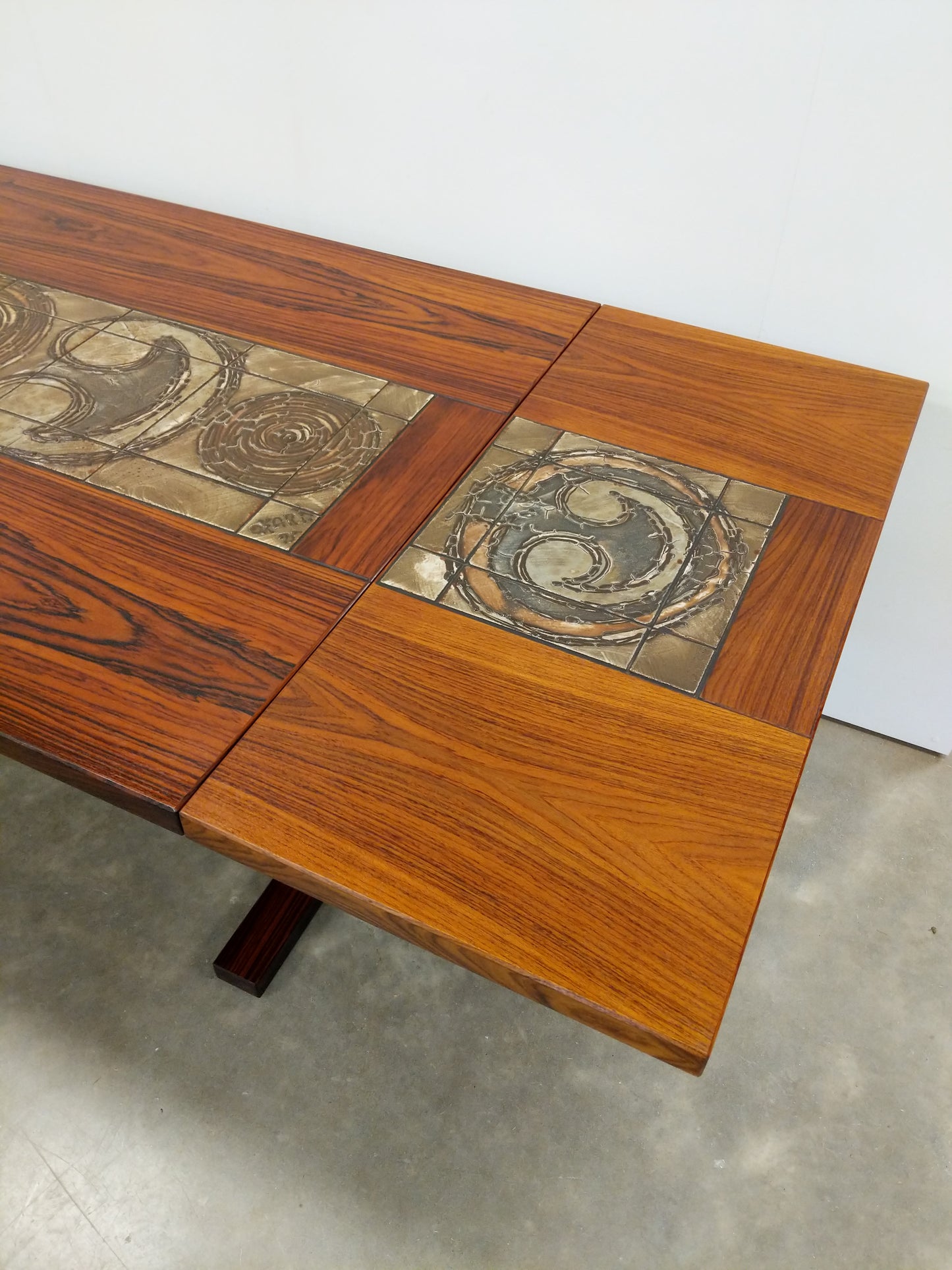 Vintage Danish Modern Rosewood Ox Art Dining Table