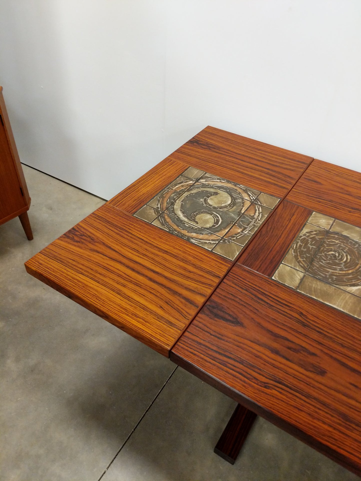 Vintage Danish Modern Rosewood Ox Art Dining Table