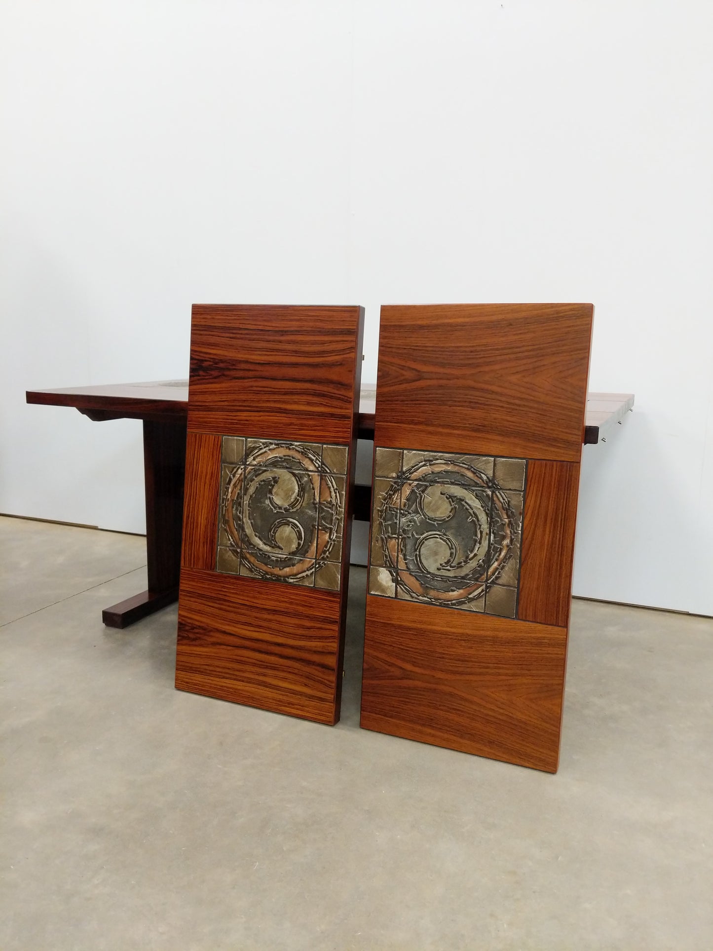 Vintage Danish Modern Rosewood Ox Art Dining Table