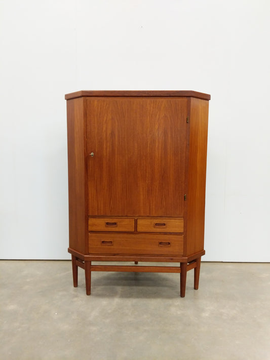Vintage Danish Modern Teak Corner Cabinet