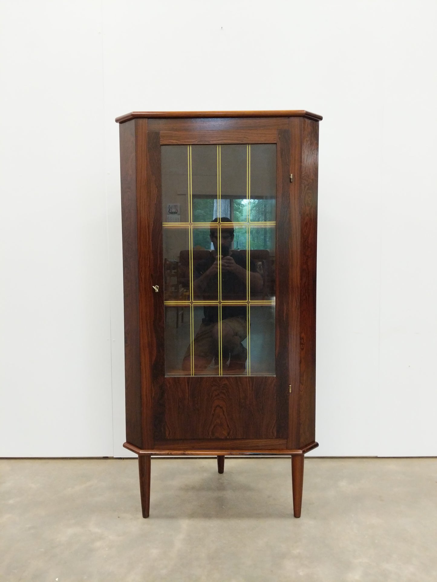 Vintage Danish Modern Rosewood Corner Cabinet