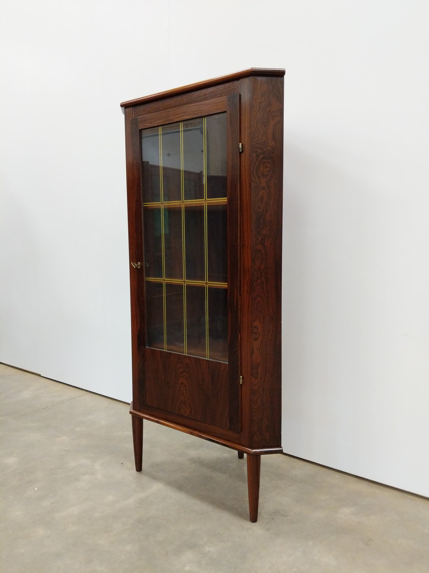Vintage Danish Modern Rosewood Corner Cabinet