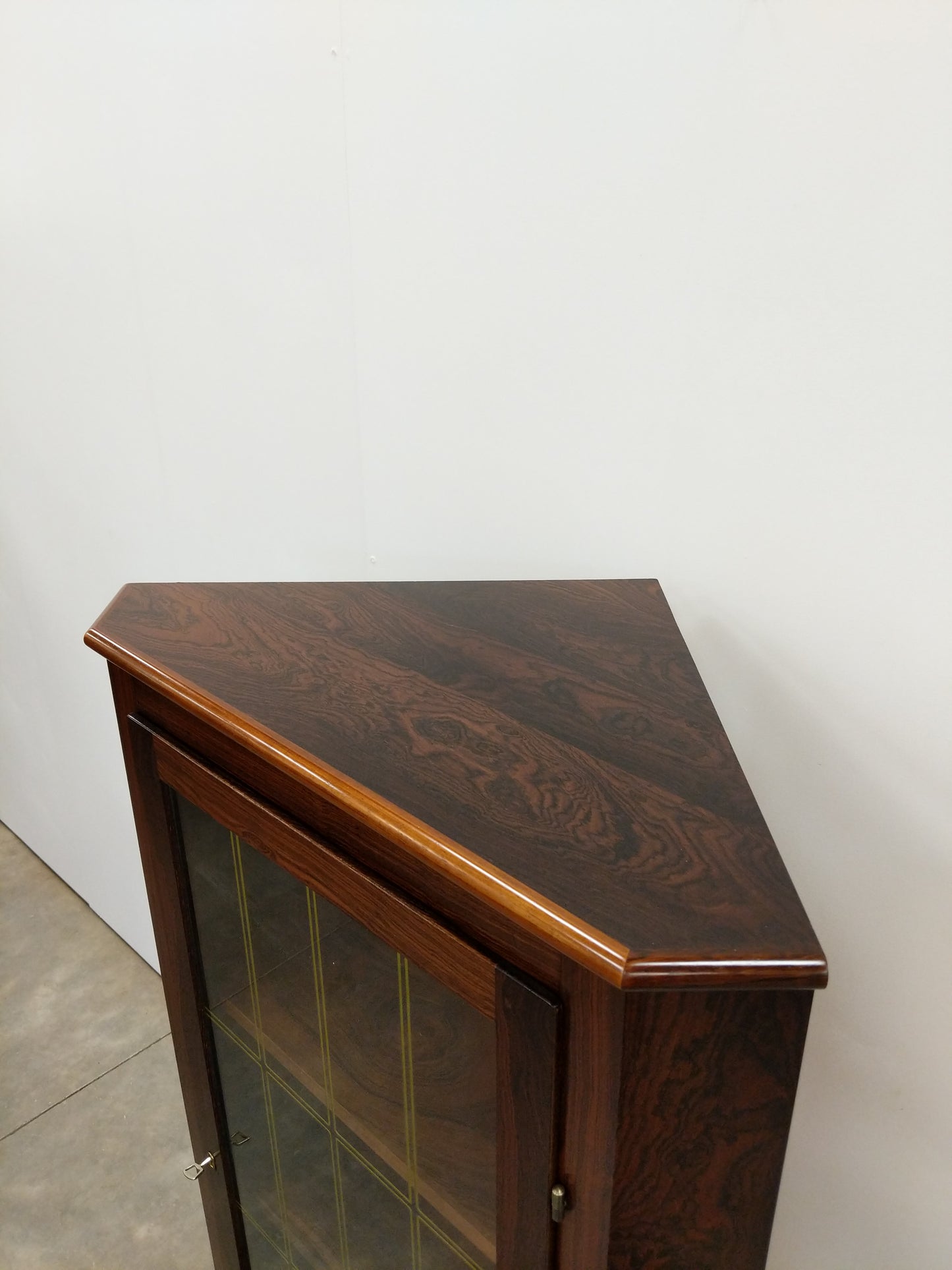 Vintage Danish Modern Rosewood Corner Cabinet