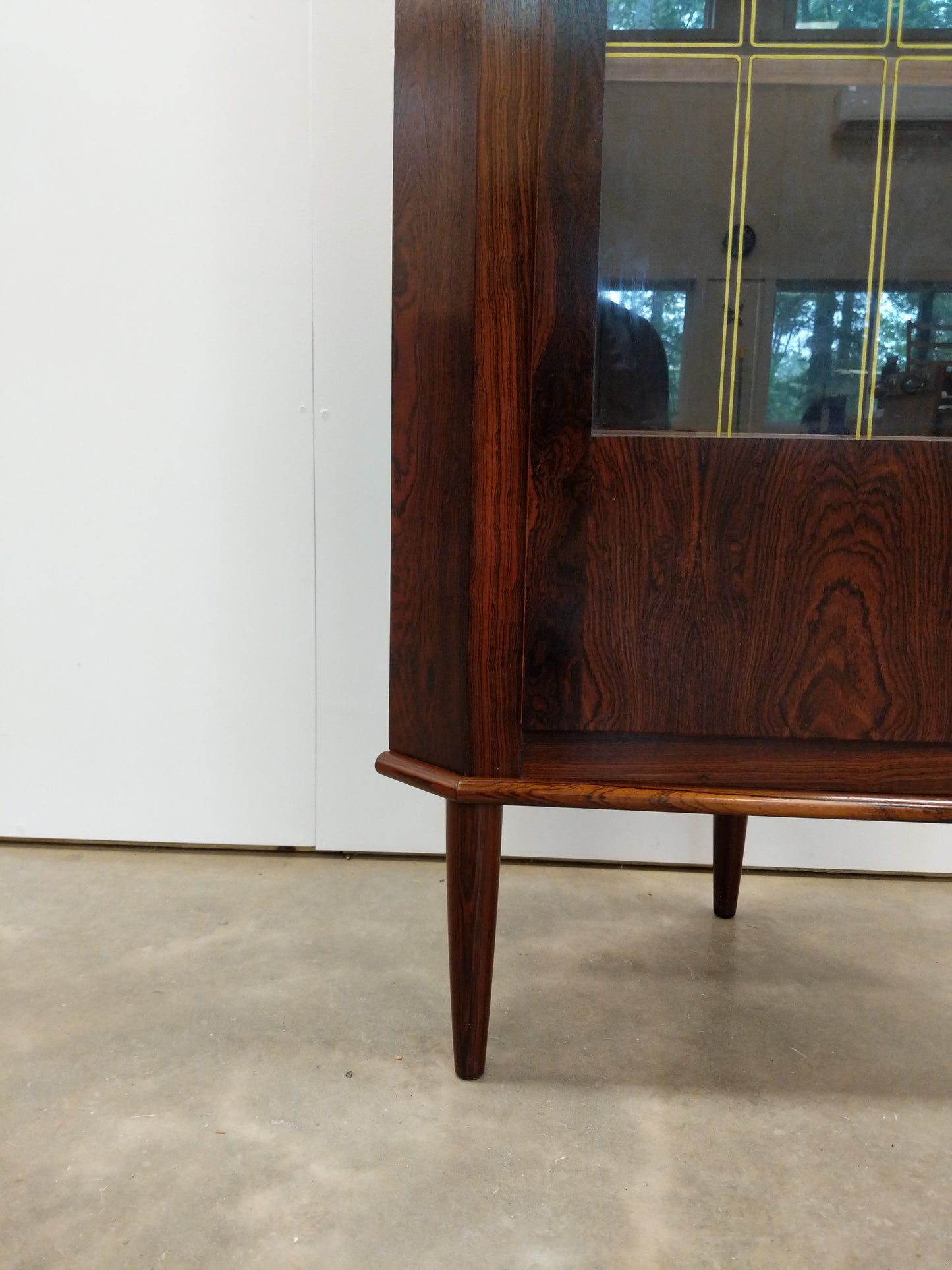 Vintage Danish Modern Rosewood Corner Cabinet