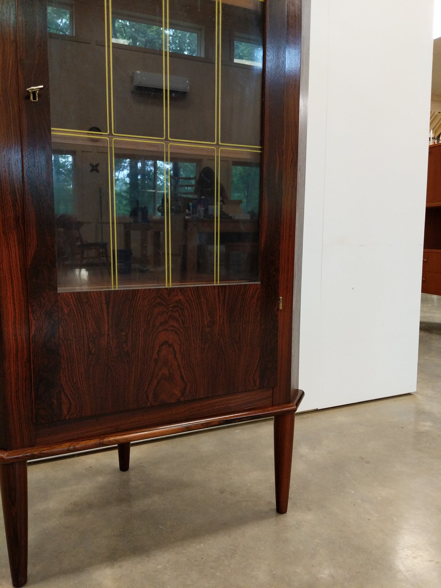 Vintage Danish Modern Rosewood Corner Cabinet