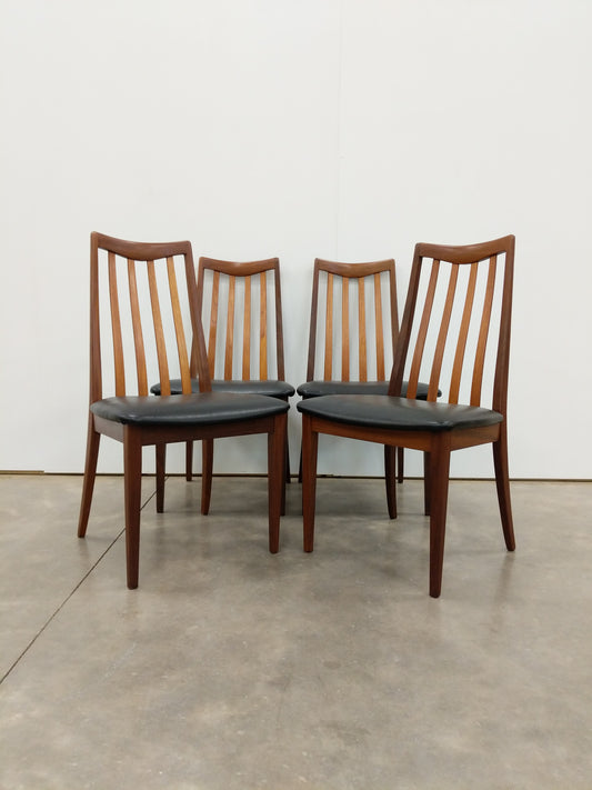 Set of 4 Vintage Mid Century Modern Dining Chairs by G Plan