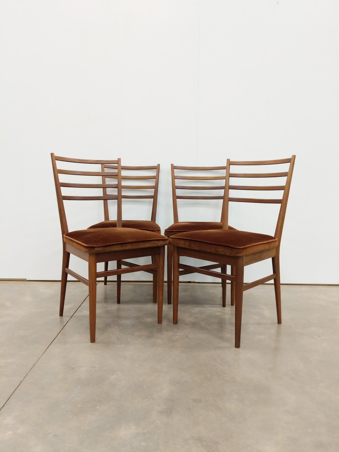 Set of 4 Vintage Mid Century Modern Dining Chairs by Meredew