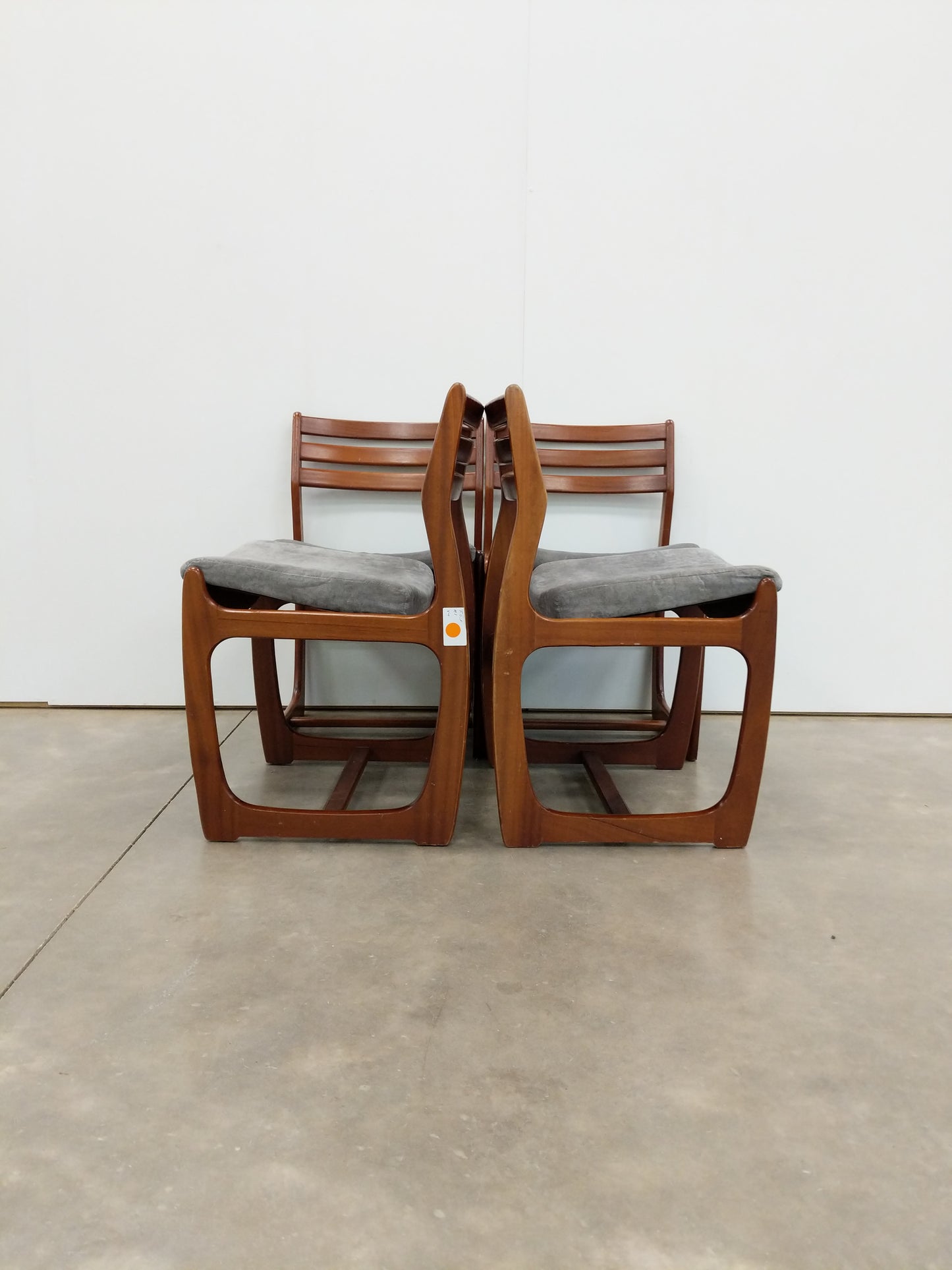 Set of 4 Vintage Mid Century Modern Dining Chairs by Portwood