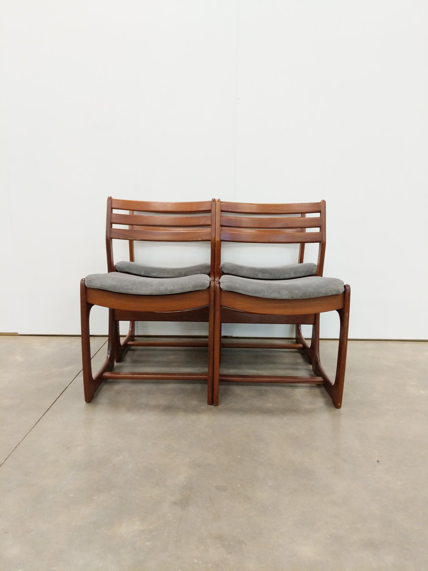 Set of 4 Vintage Mid Century Modern Dining Chairs by Portwood