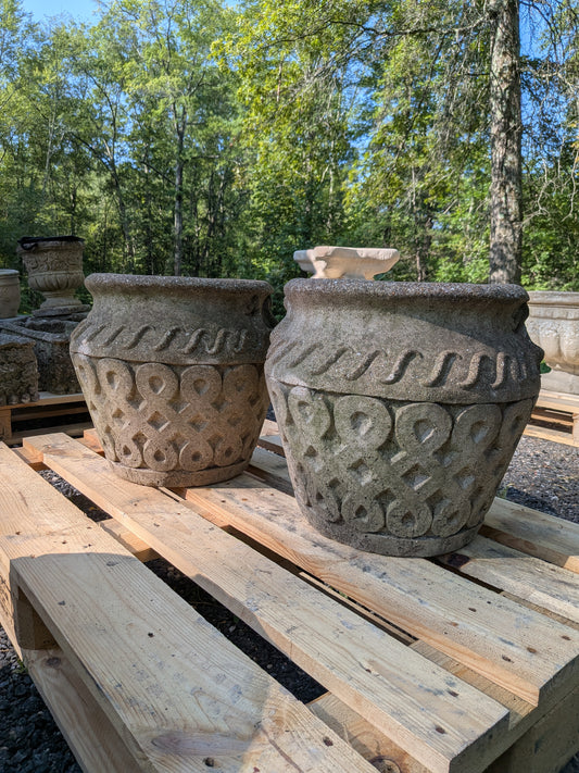 British Cast Stone Planters / Jardinieres