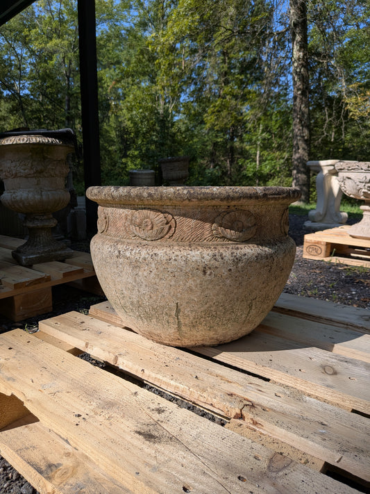 British Cast Stone Planter / Jardiniere
