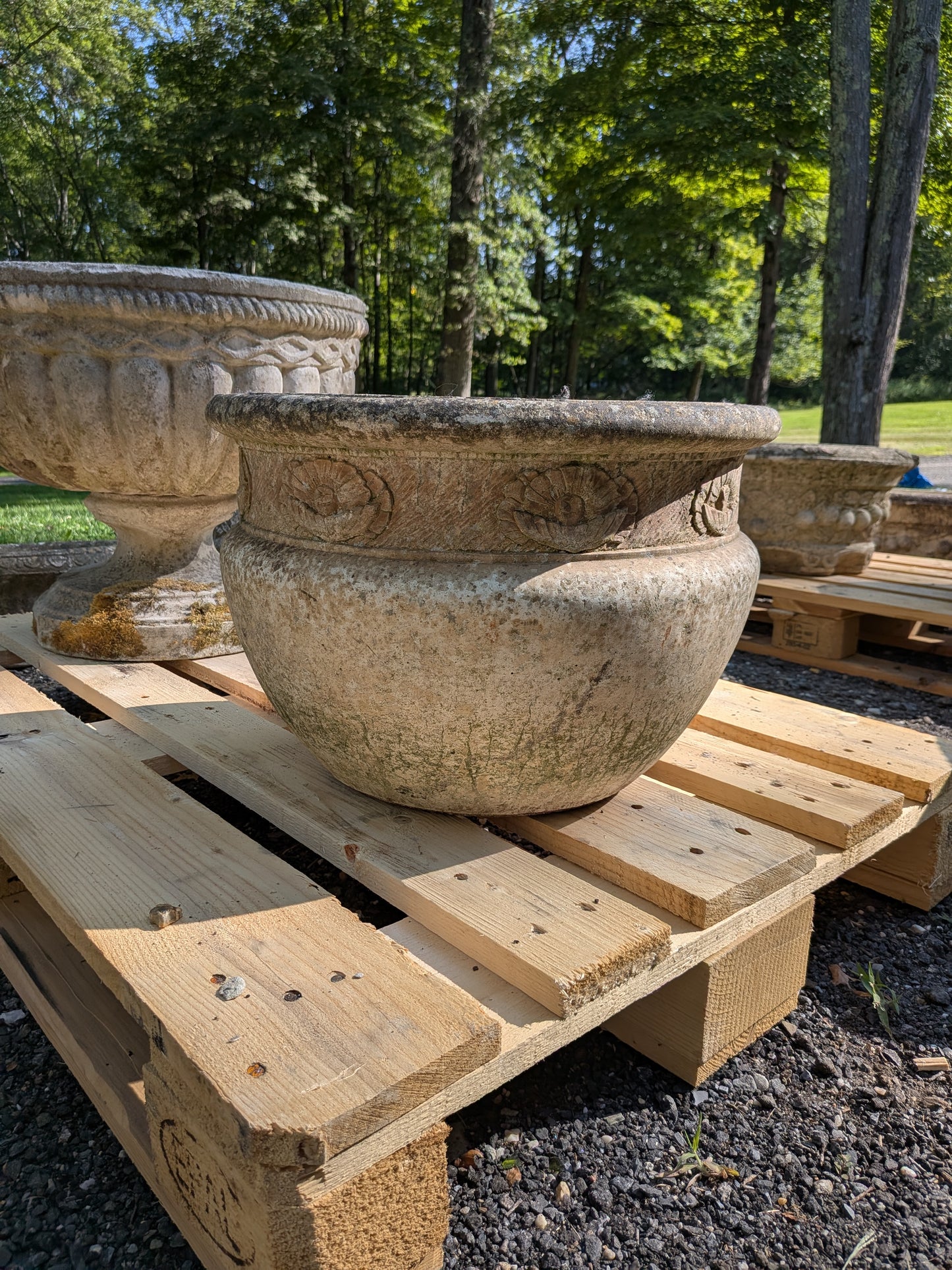 British Cast Stone Planter / Jardiniere