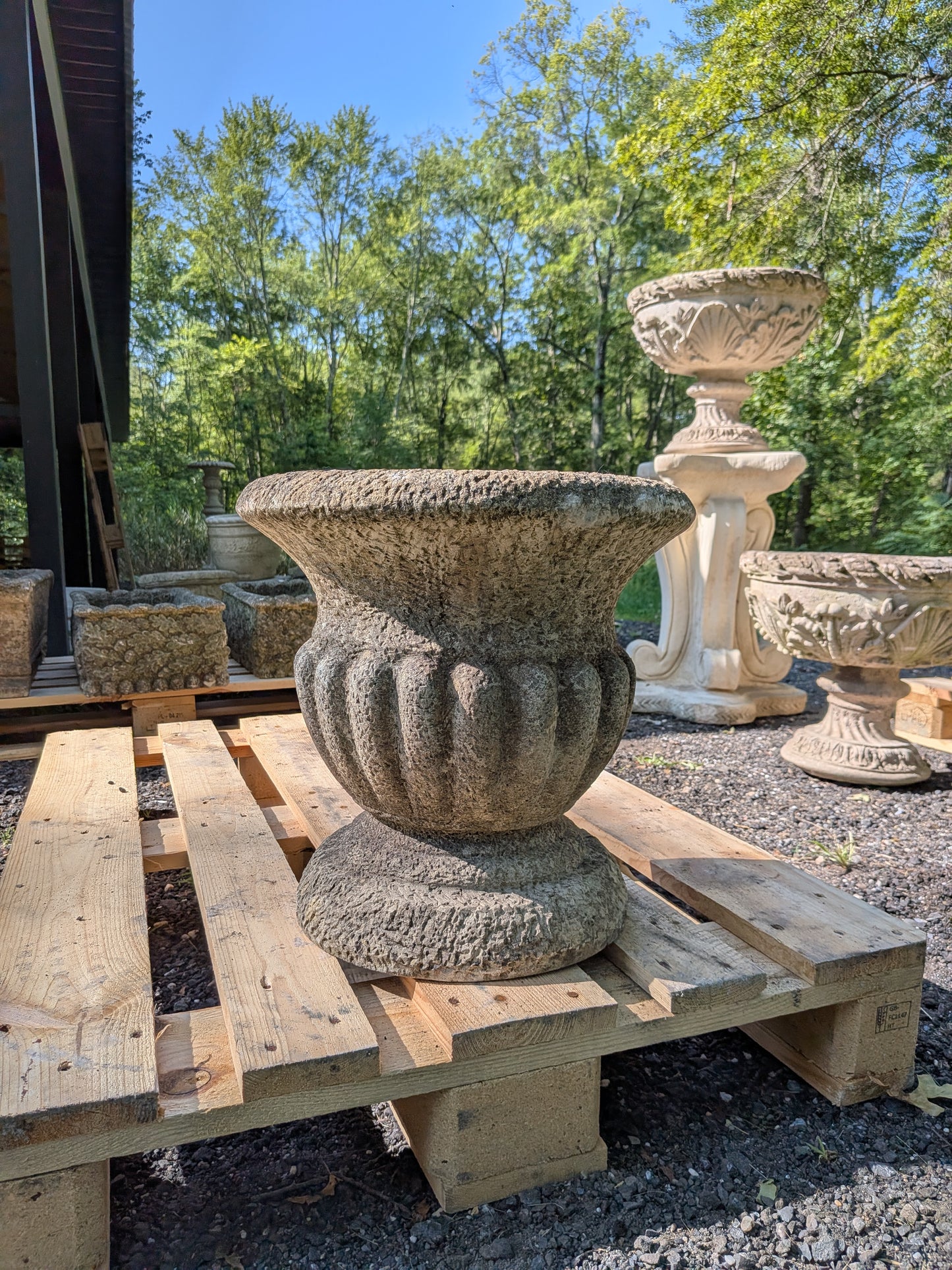 British Cast Stone Planter / Jardiniere