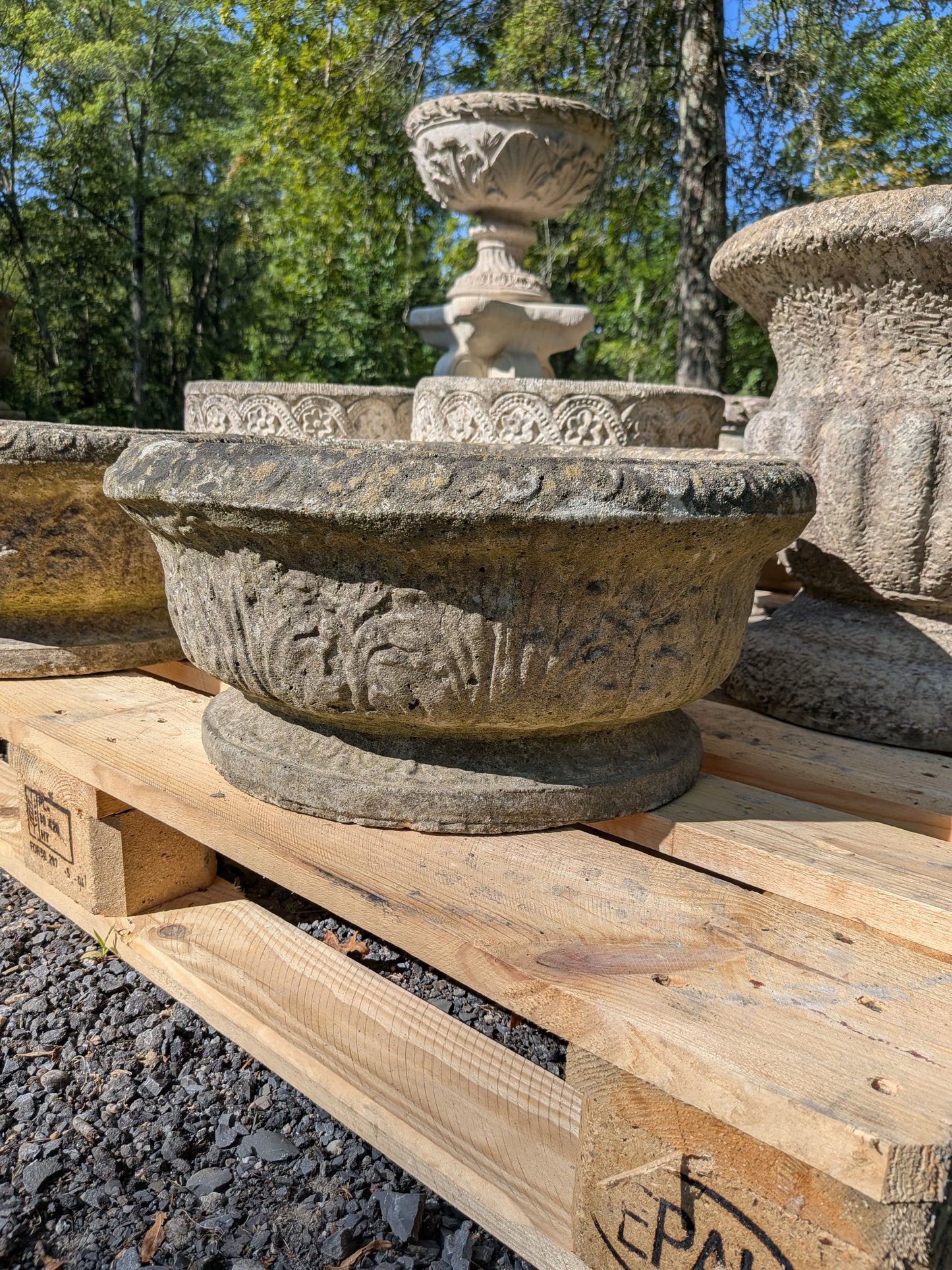 British Cast Stone Planters / Jardinieres