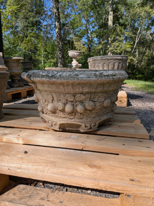 British Cast Stone Planter / Jardiniere