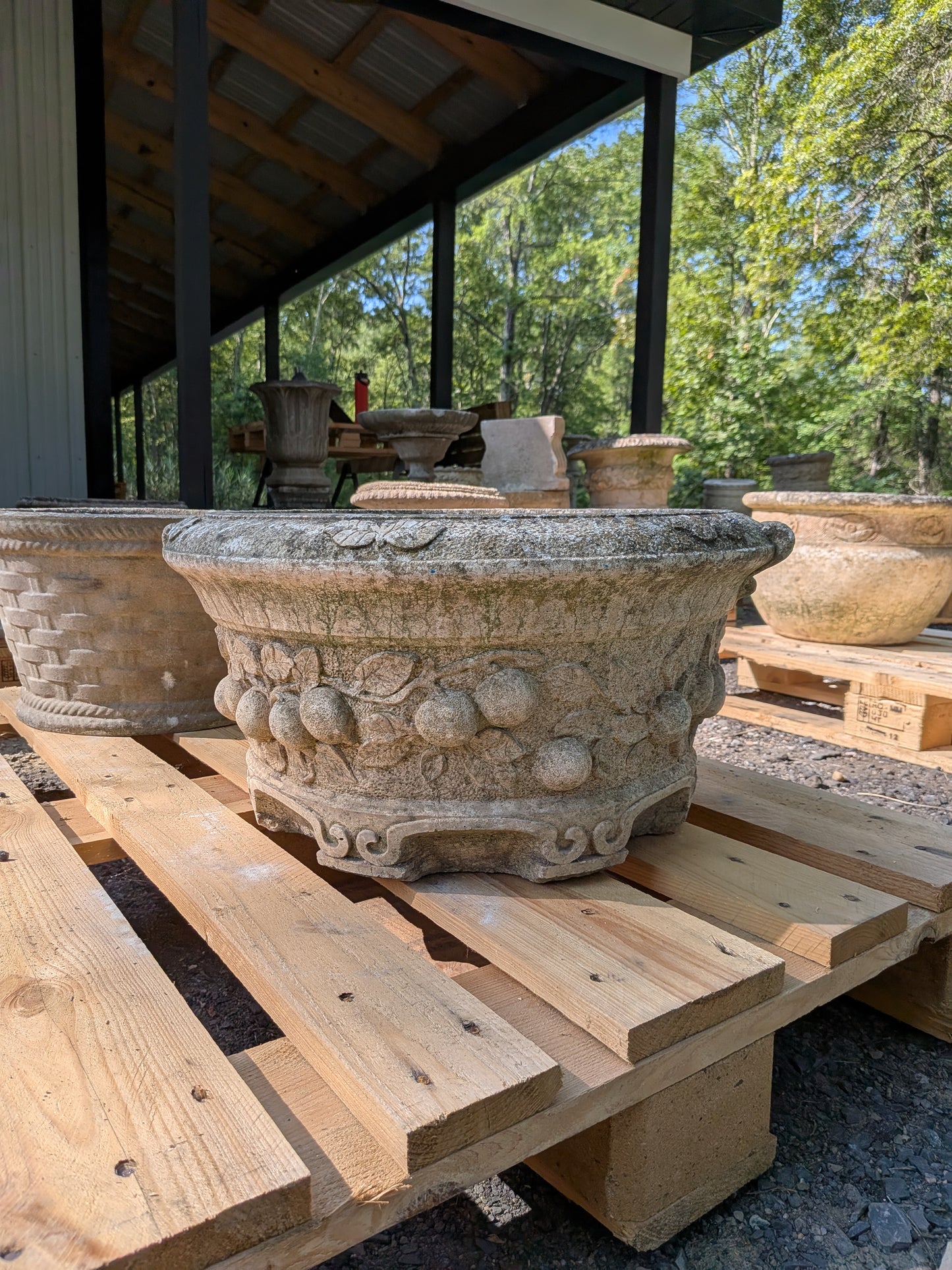 British Cast Stone Planter / Jardiniere