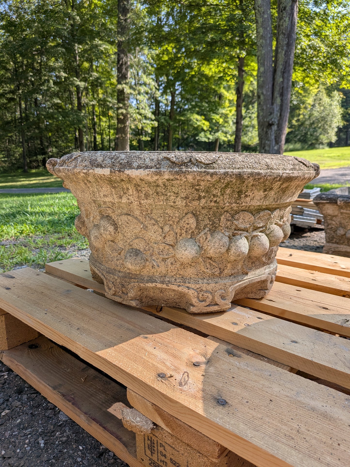 British Cast Stone Planter / Jardiniere