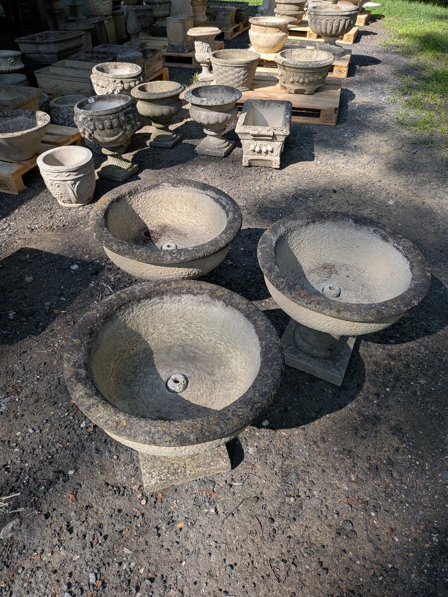 British Cast Stone Planters / Jardinieres