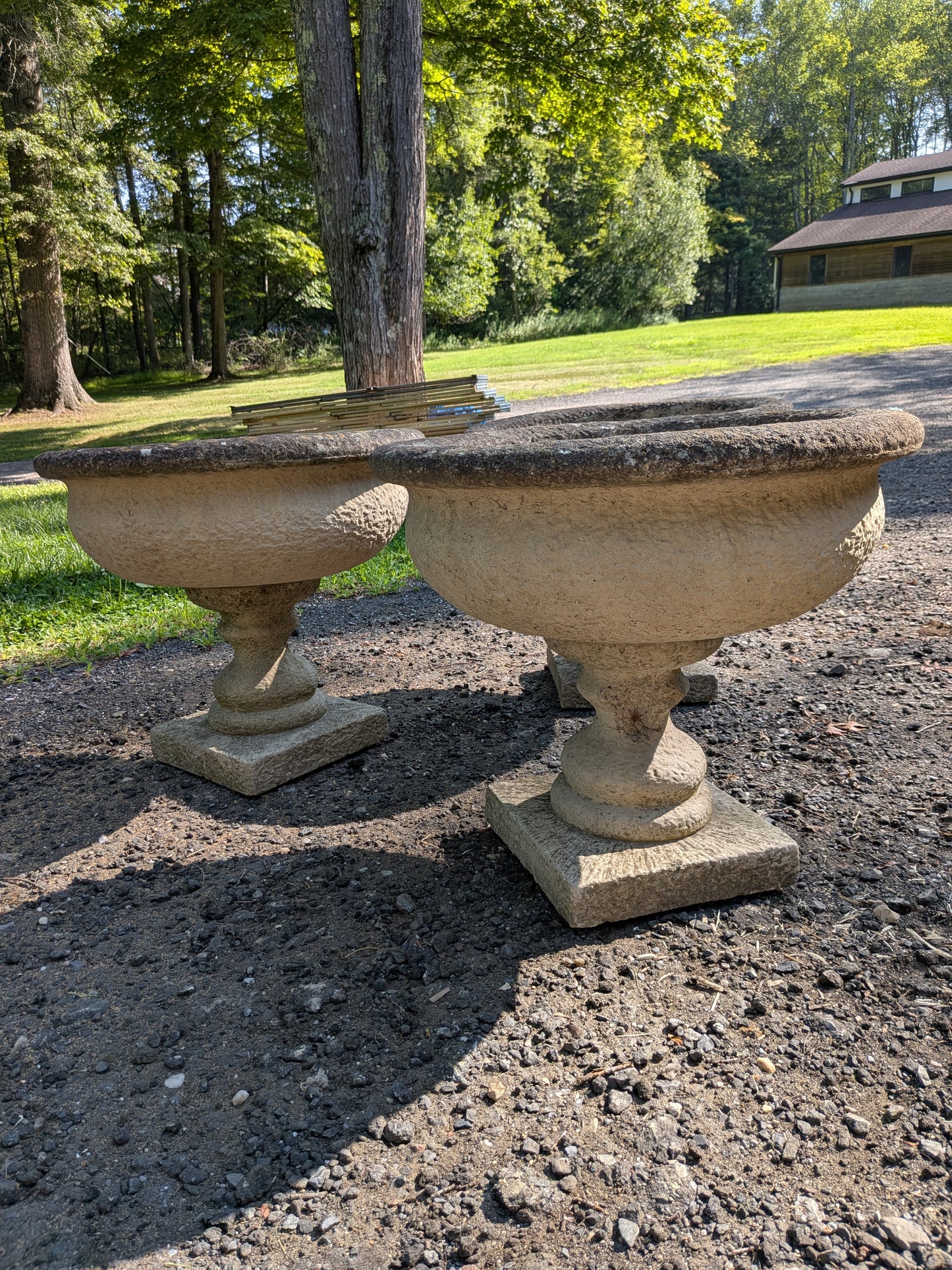 British Cast Stone Planters / Jardinieres