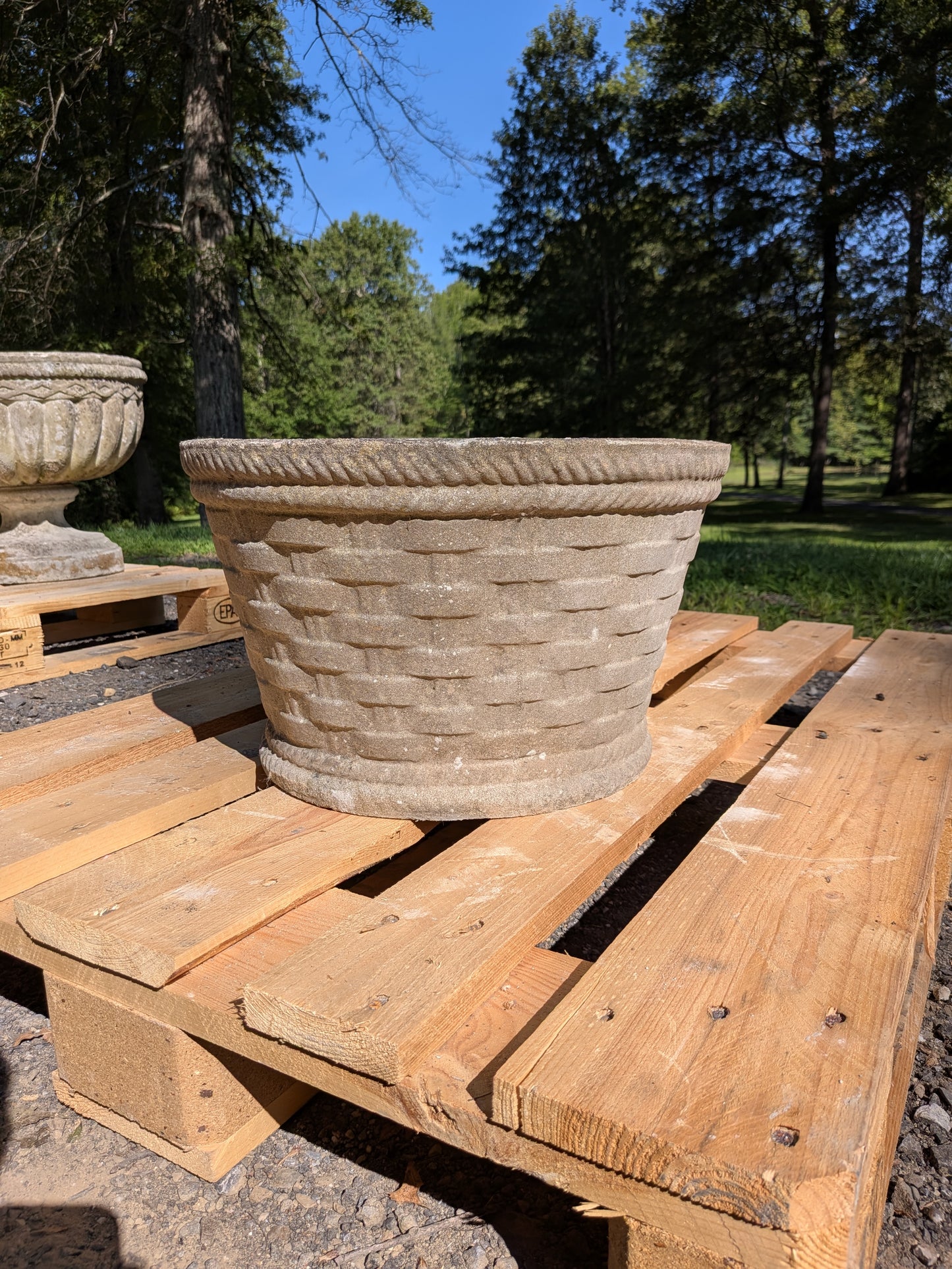 British Cast Stone Planter  / Jardiniere