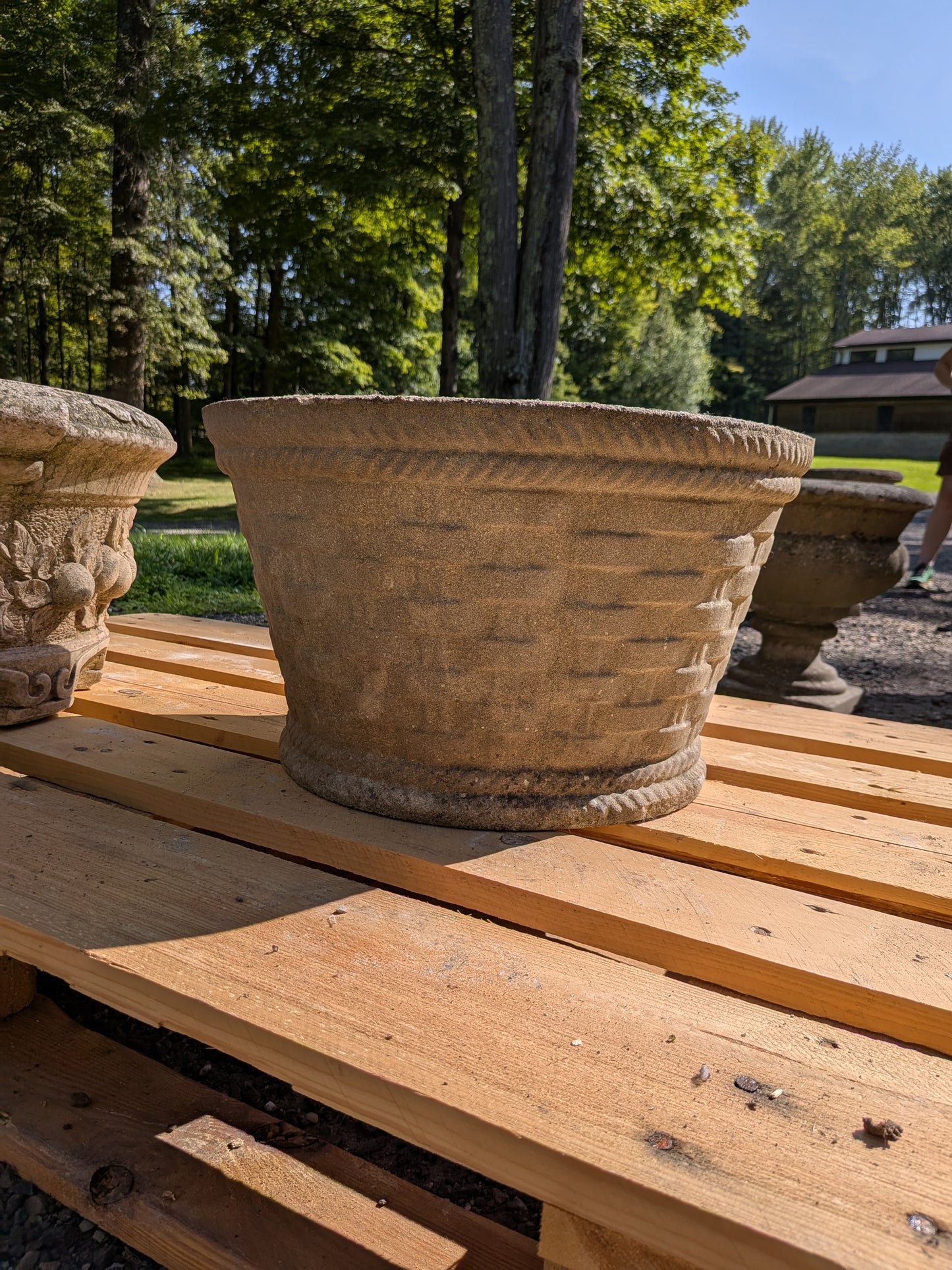 British Cast Stone Planter  / Jardiniere