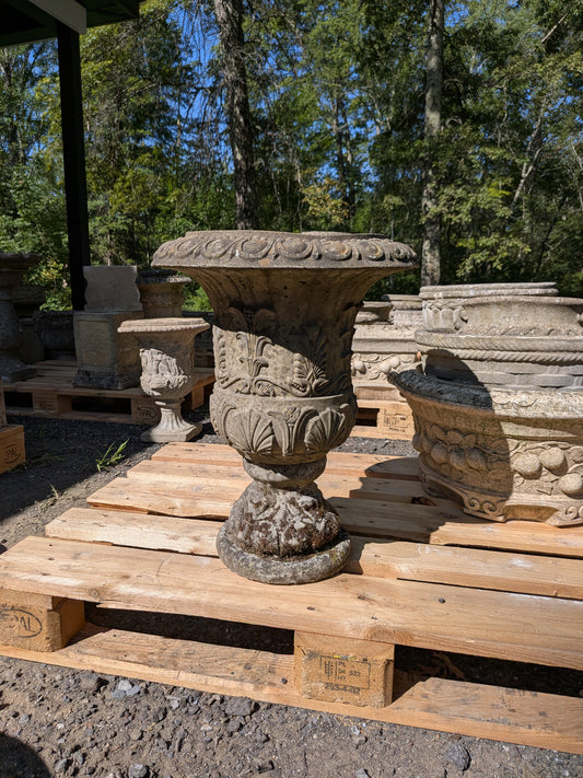 British Cast Stone Planter / Urn / Jardiniere