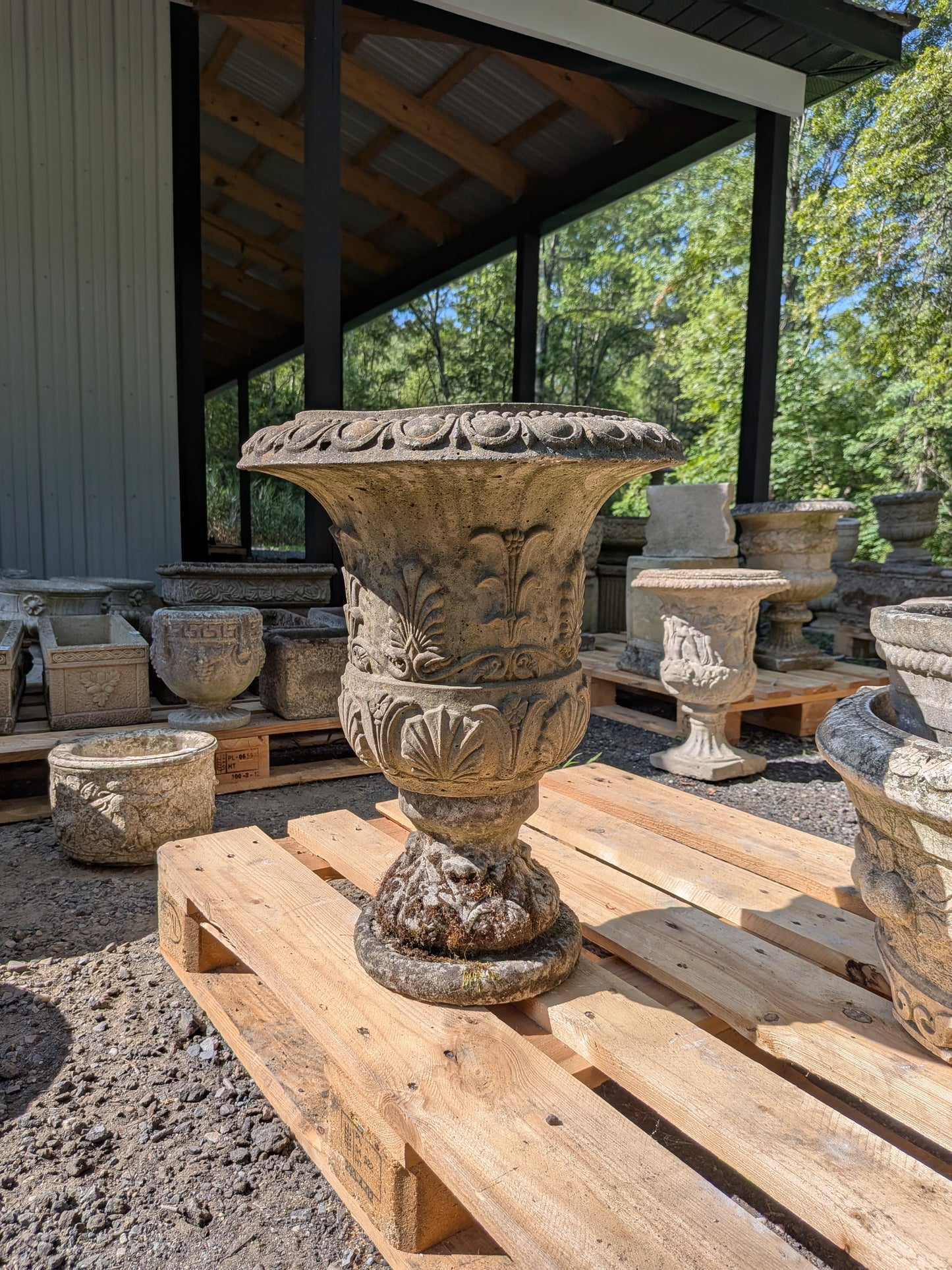 British Cast Stone Planter / Urn / Jardiniere