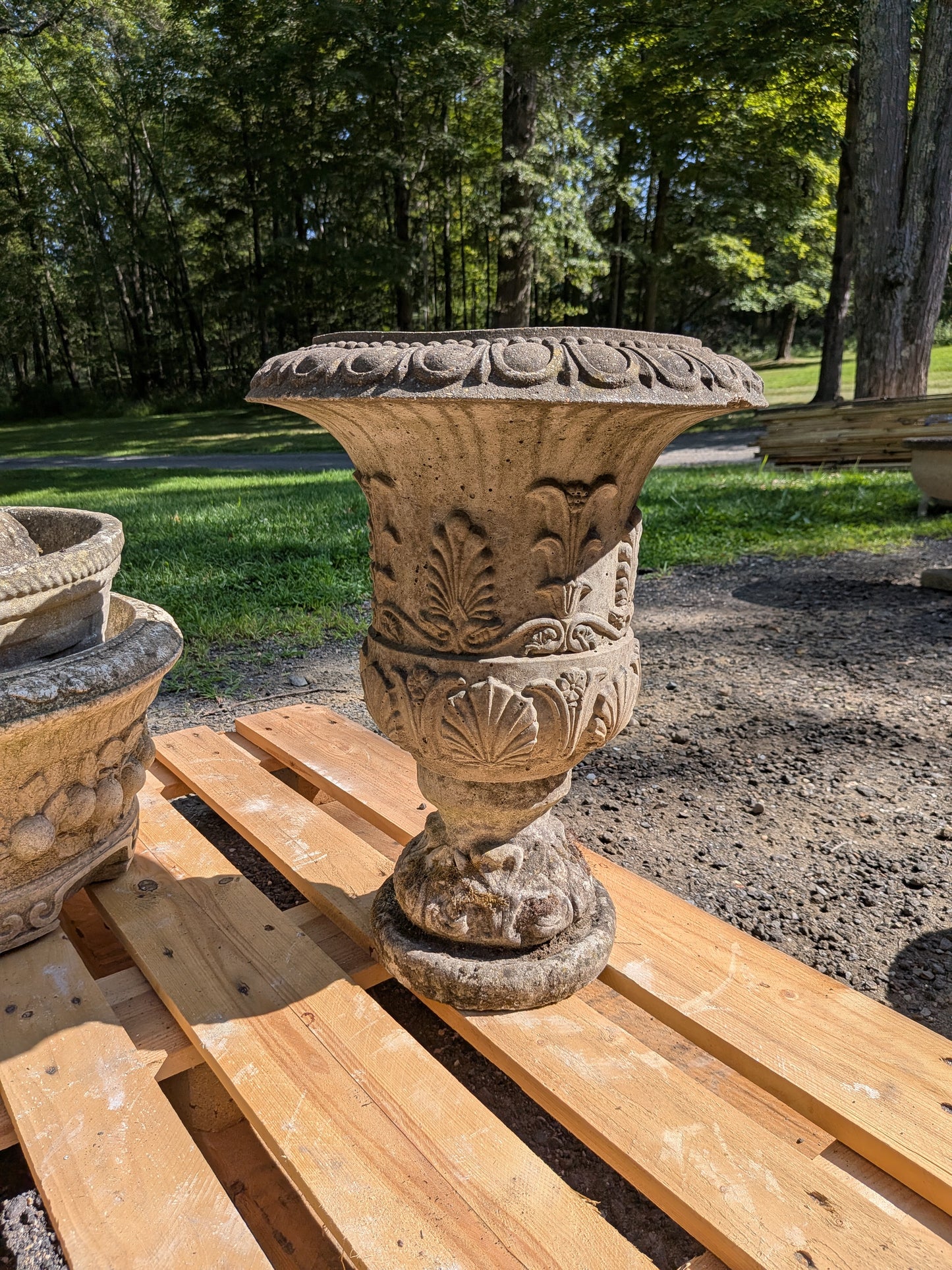 British Cast Stone Planter / Urn / Jardiniere