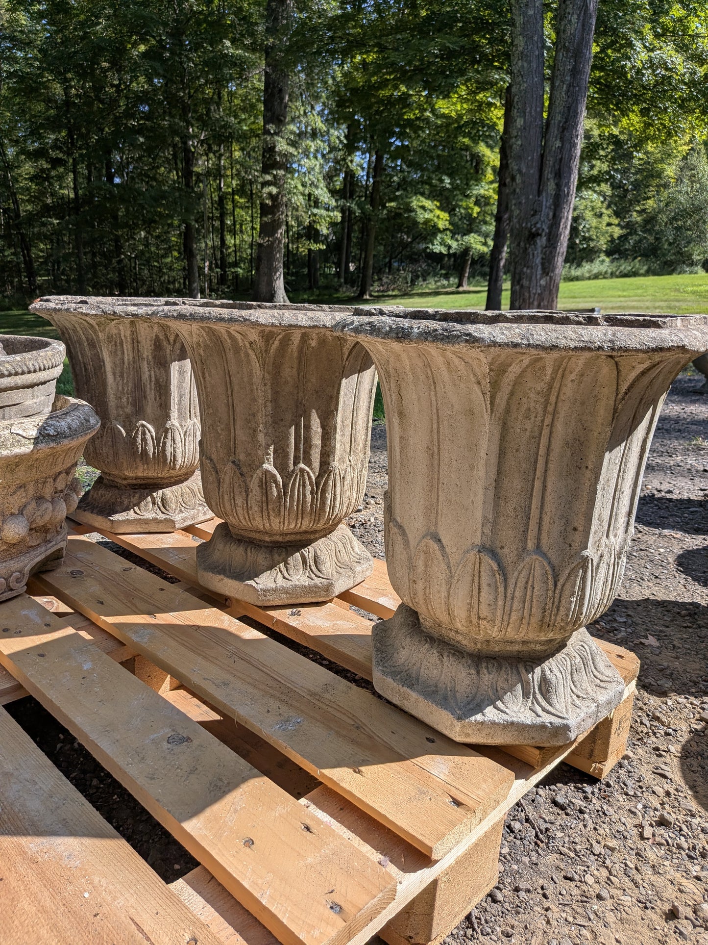 British Cast Stone Planters / Jardinieres