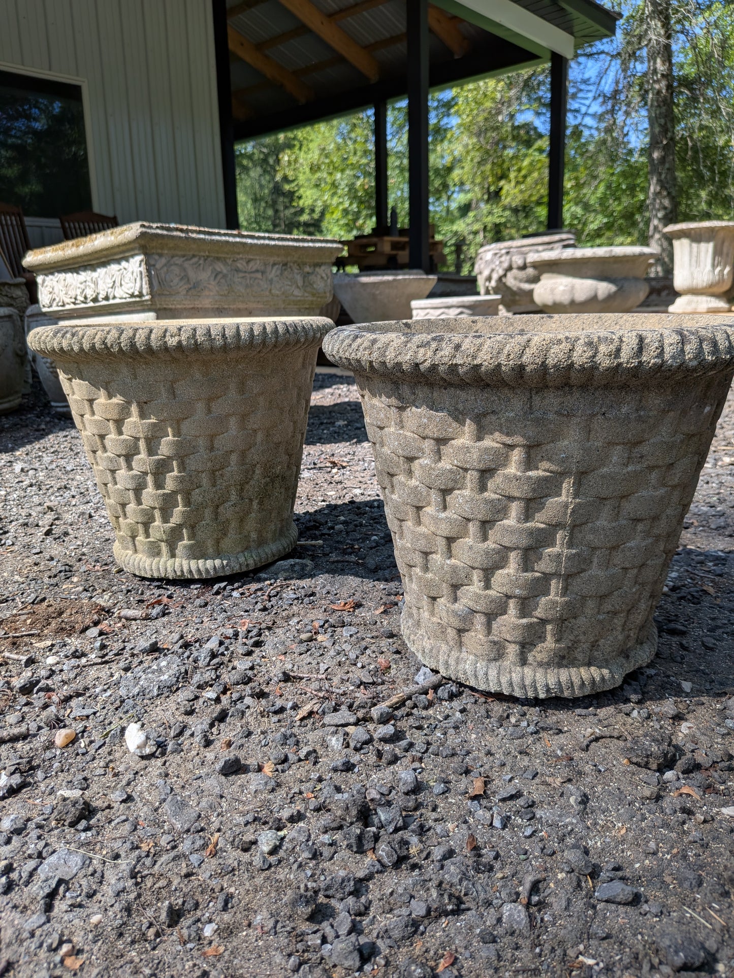 British Cast Stone Planters / Jardinieres