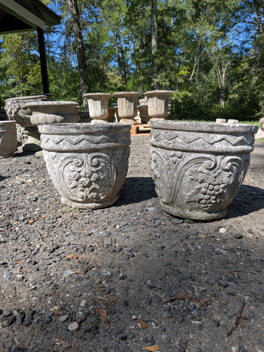 British Cast Stone Planters / Jardinieres