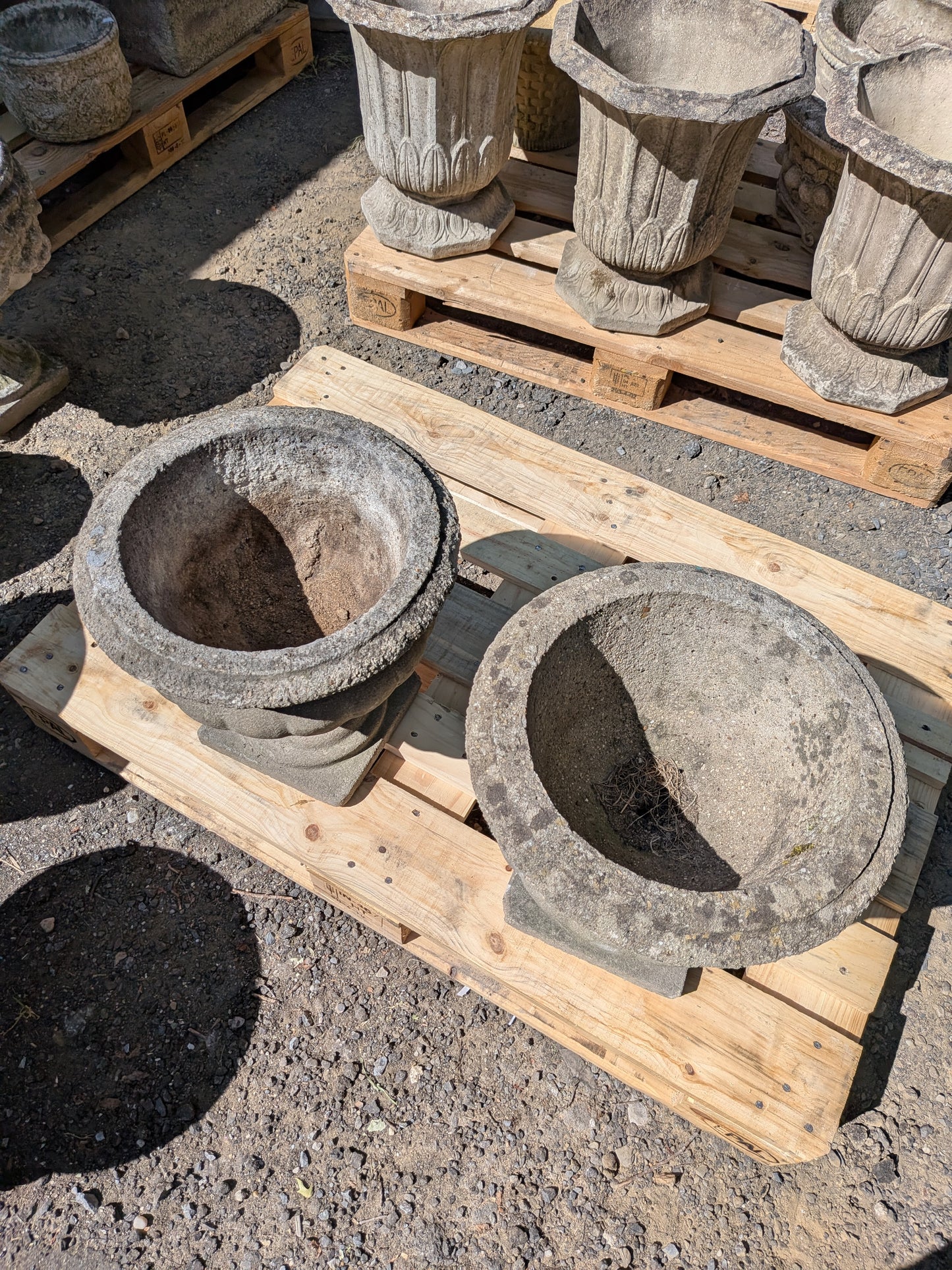 British Cast Stone Planters / Jardinieres
