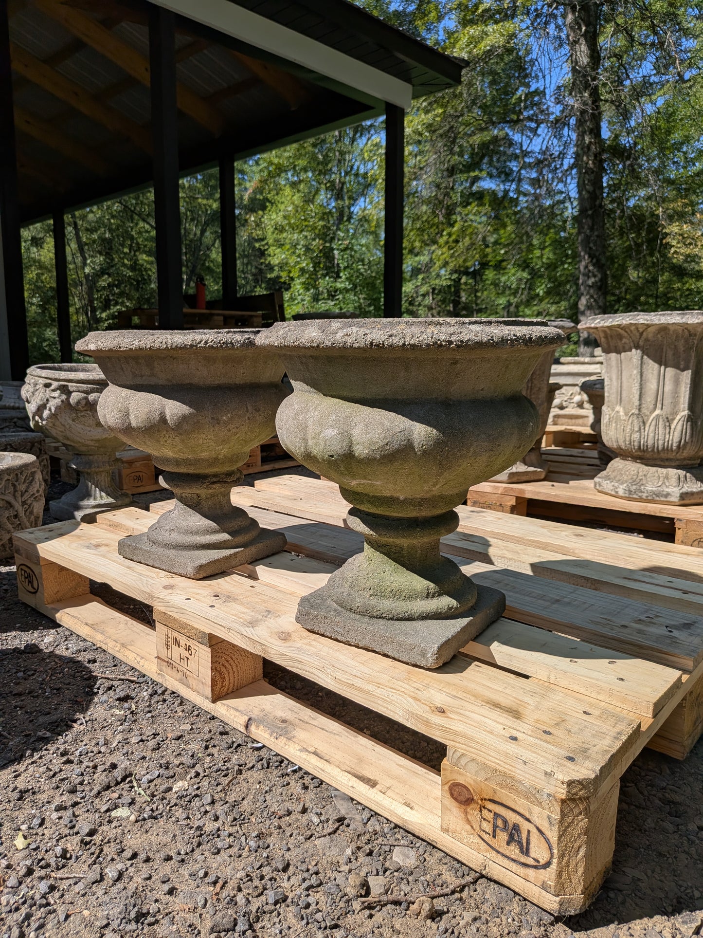 British Cast Stone Planters / Jardinieres