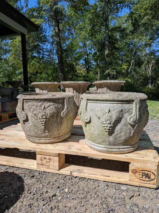 British Cast Stone Planters / Jardinieres