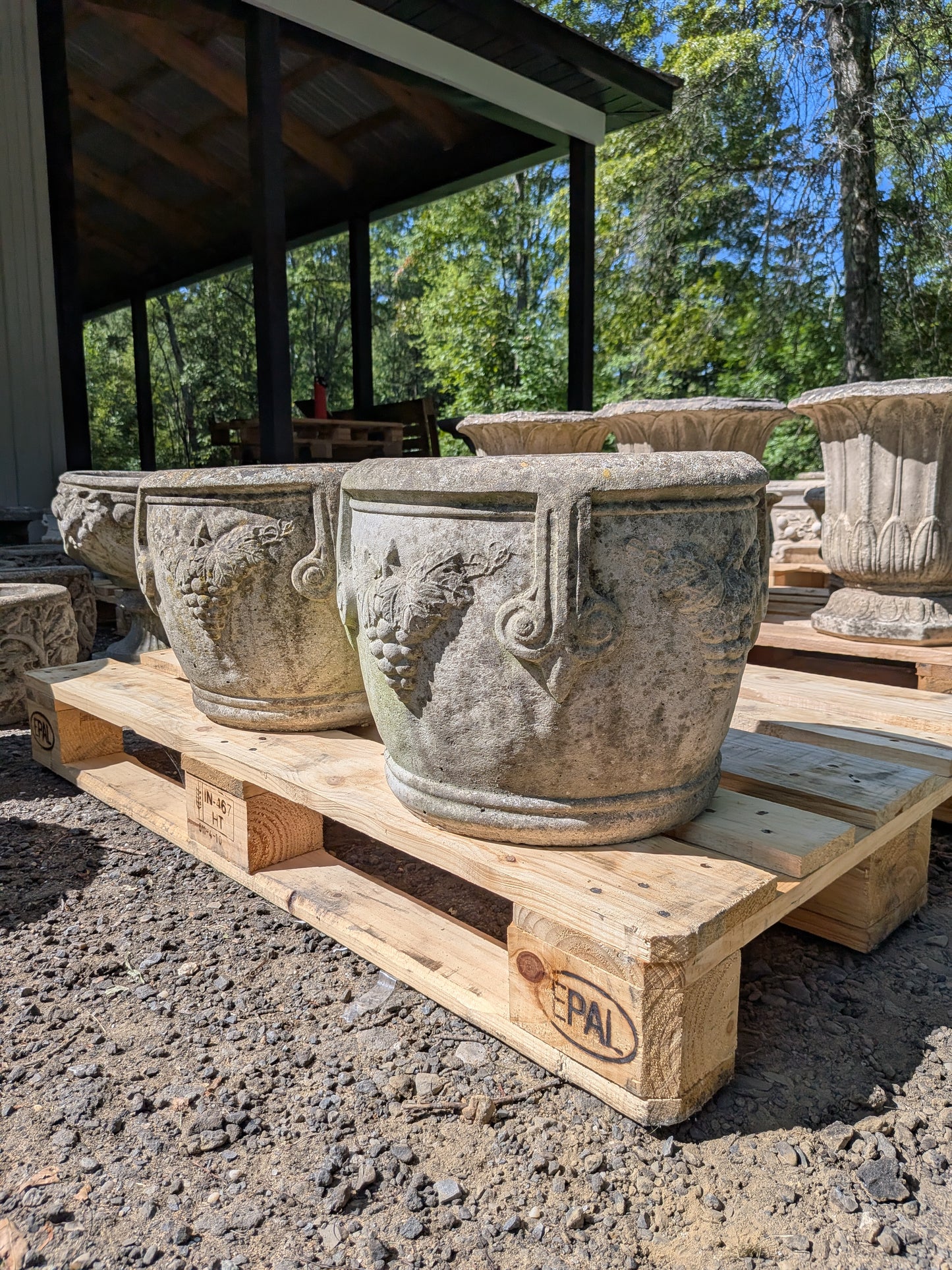 British Cast Stone Planters / Jardinieres
