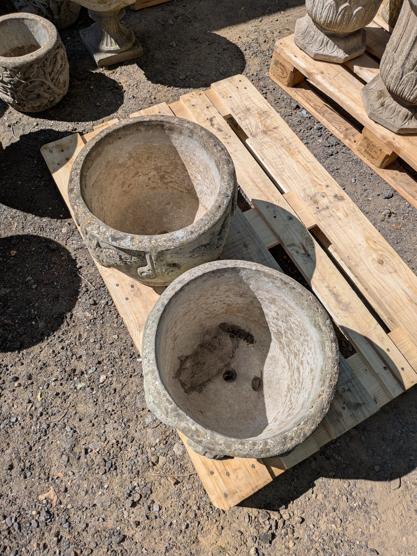 British Cast Stone Planters / Jardinieres