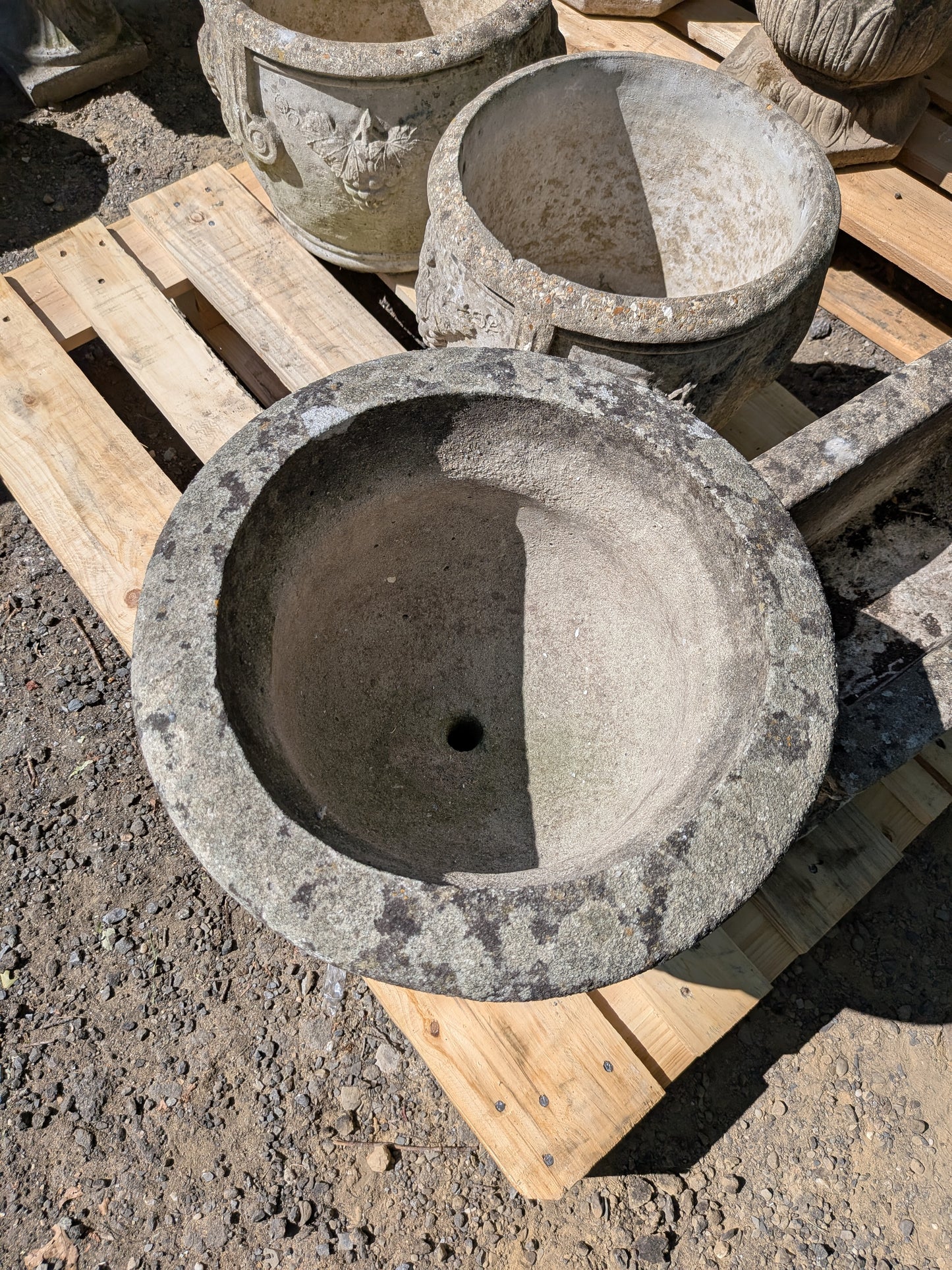 British Cast Stone Planter / Jardiniere