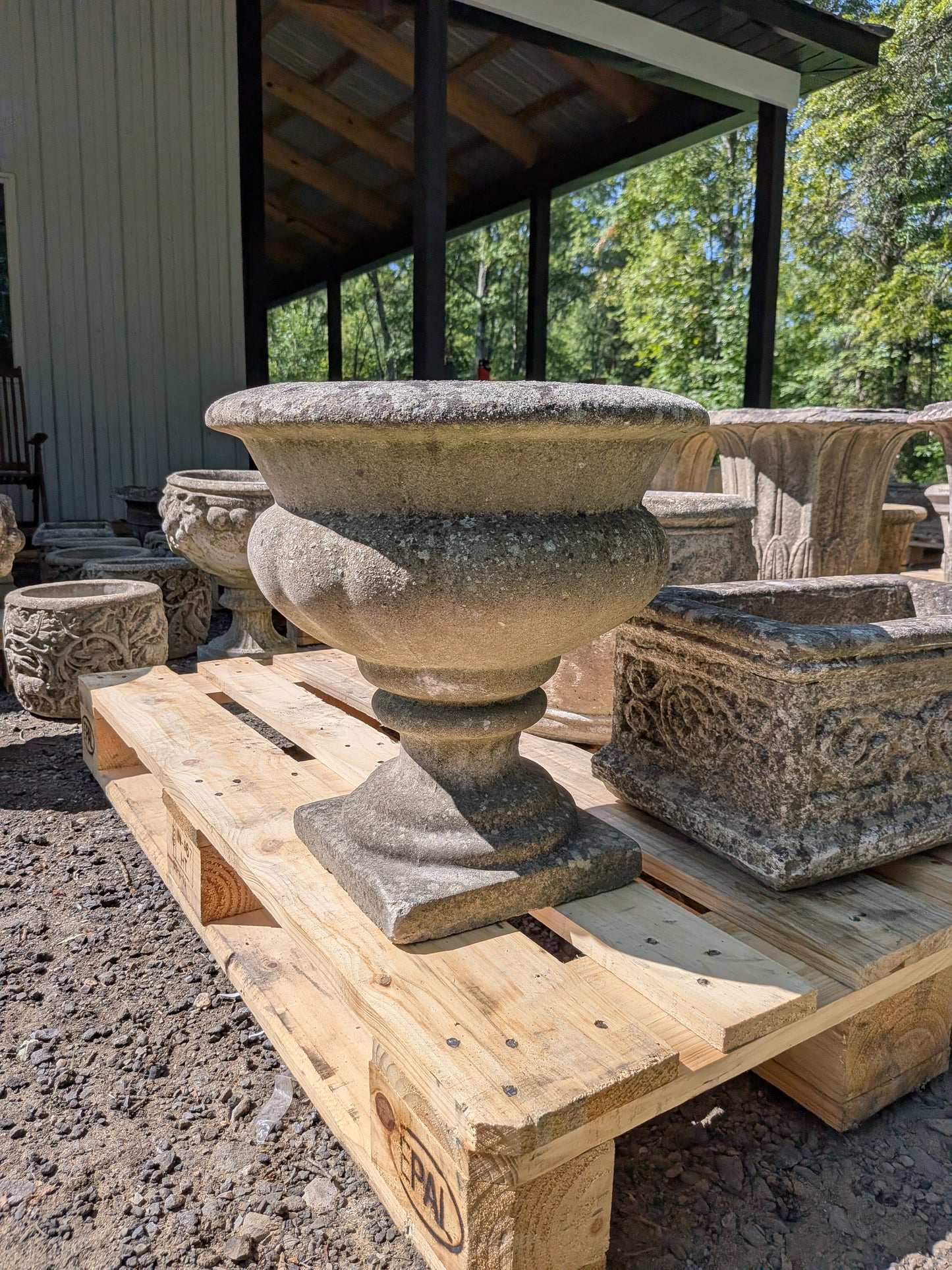 British Cast Stone Planter / Jardiniere