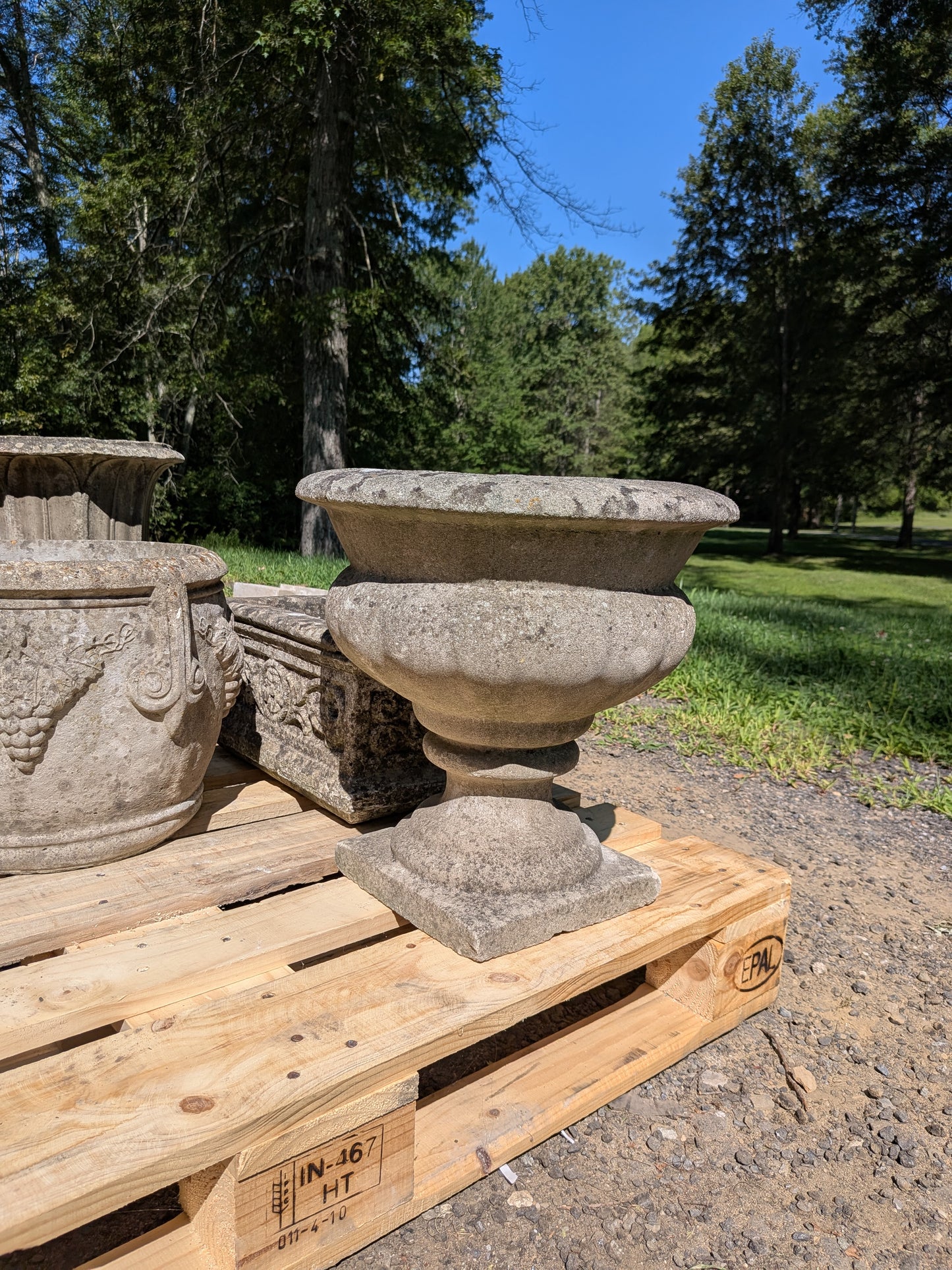 British Cast Stone Planter / Jardiniere