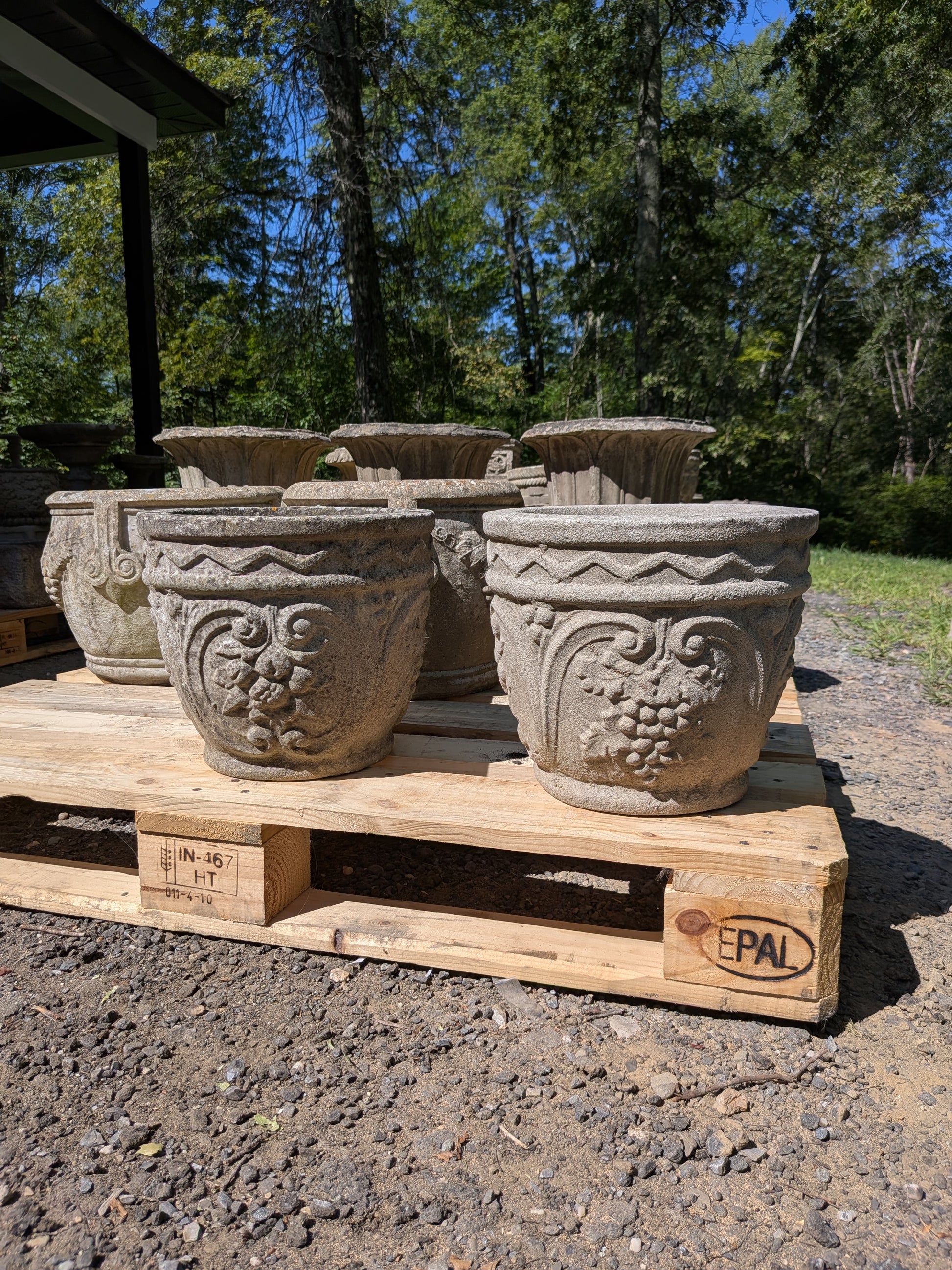 stone planter pots British Cast Stone Planters / Jardinieres